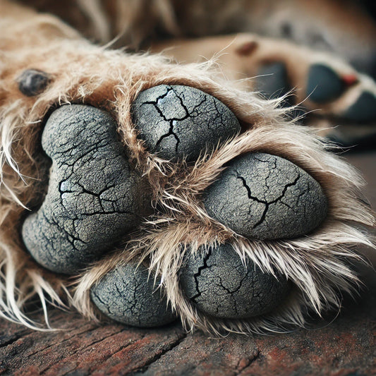 Bottom of very dry dog paws