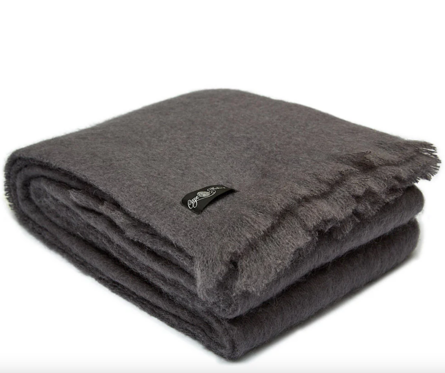 INGUBO Mohair Anthracite Dark Grey Mohair Wool Blanket Throw 180 x 130 cm