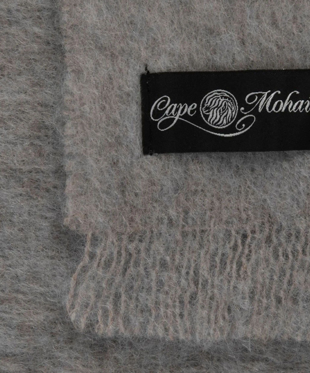 Cape Mist gray mohair throw