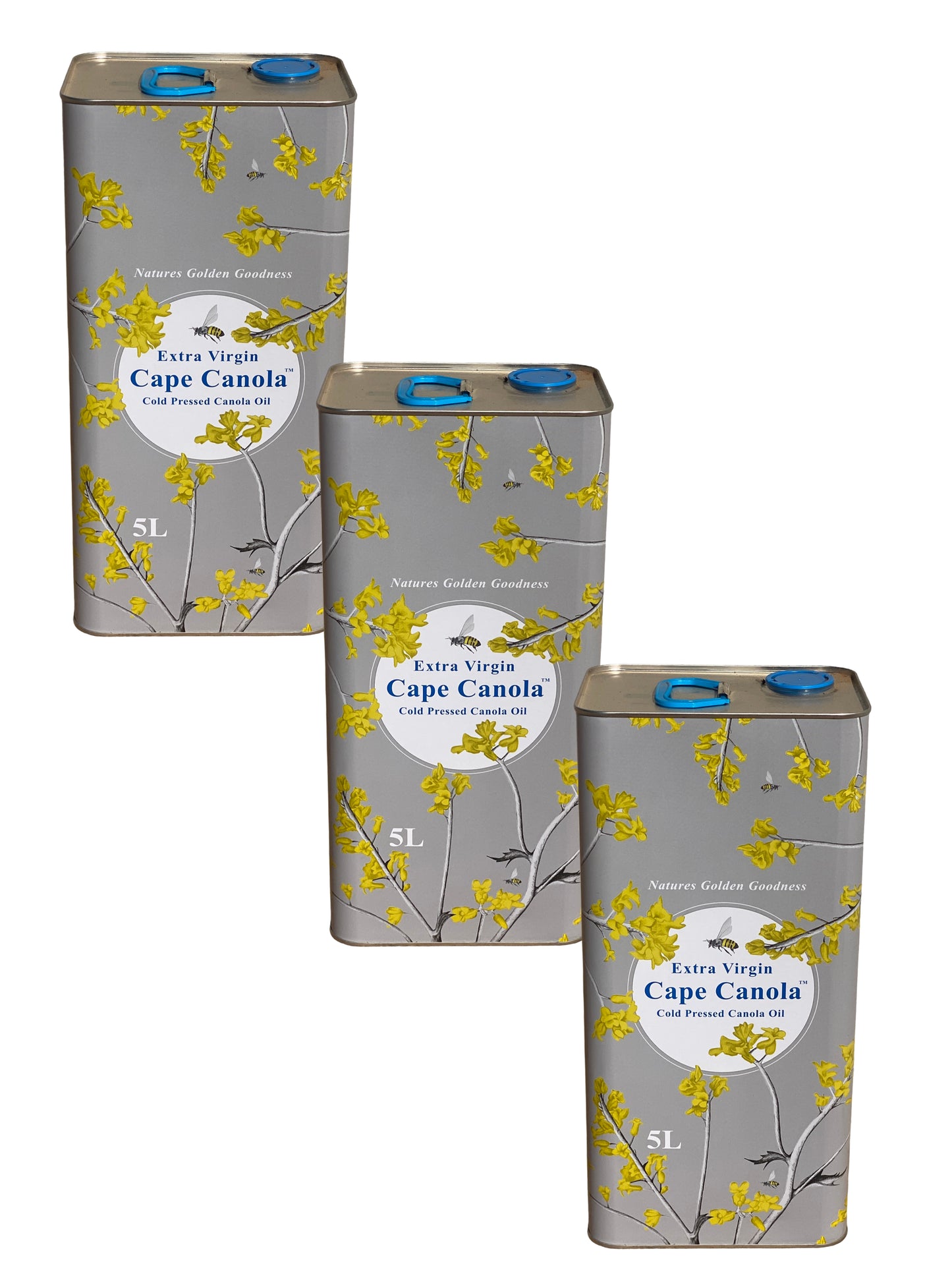 Three Cans of 5 Liter Cape Canola Oil
