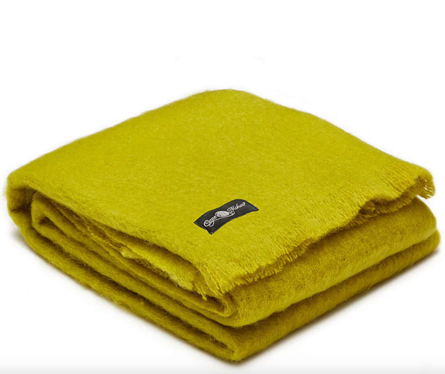INGUBO Mohair Harvest Lime Mohair Wool Blanket Throw 180 x 130 cm