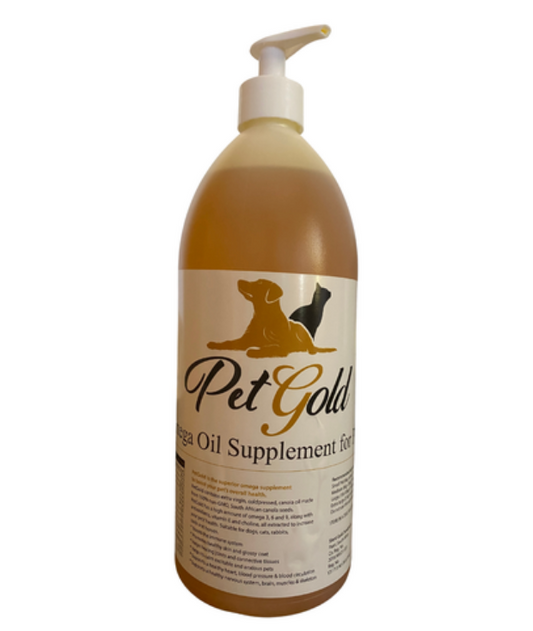 Pet Gold Omega Oil Supplement for Pets 1L